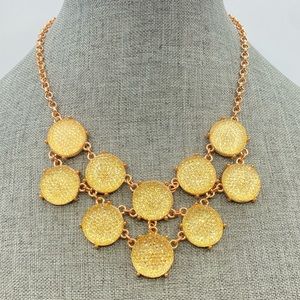 Rose Gold Tone Iced Lemon Yellow Acrylic Tier Statement Bib Collar Necklace etc!